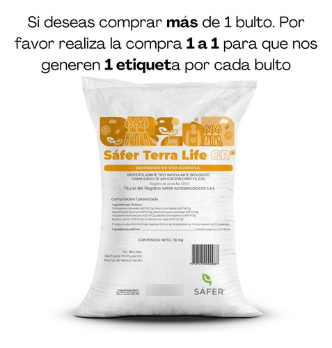 Terralife Safer Abono Orgánico Con Microorganismos X 46kg