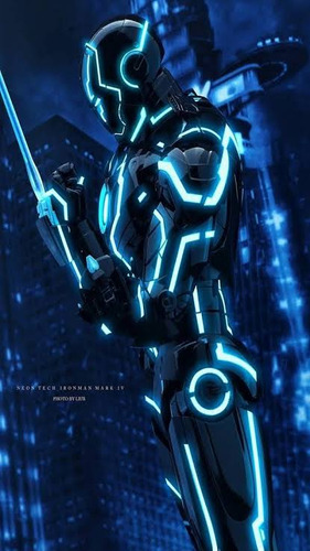 Iron Man Mark 4 Neón Tech Diecast Hot Toys Sideshow Exclusiv (Usado)