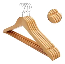 Comprar Colgadores, Perchas Organizadores De Madera 24 Unidades Natural