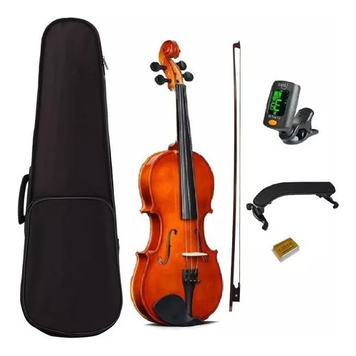 Combo Violin Greko Estuche Afinador Almohadilla Colofonia