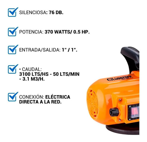 Imagen 3 de 6 de Bomba Presurizadora Elevadora Inteligente Lusqtoff Smarter25