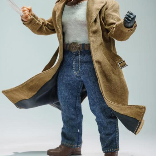 1/12 Action Figure Roupas Traje Roupa Corta-vento Marrom