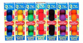 4 Bolas De Espuma Goshman Super Soft 1,5 Inch Cores Variadas