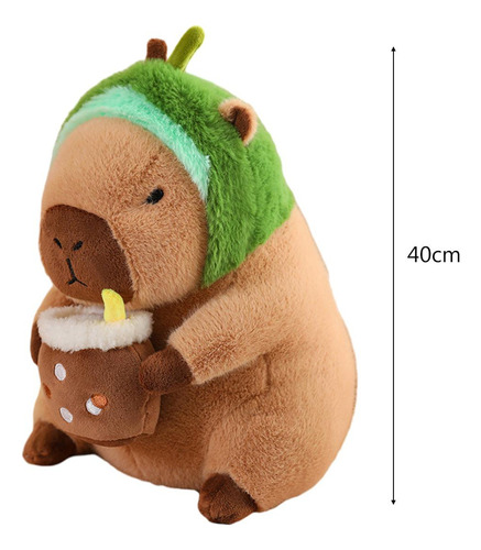 N Lindo Peluche Capybara Hogar Decorativo Aguacate 40cm