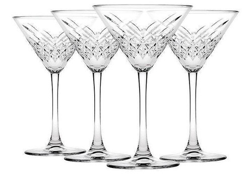 Set de 4 copas de cóctel Martini Pasabahce Timeless, 230 ml