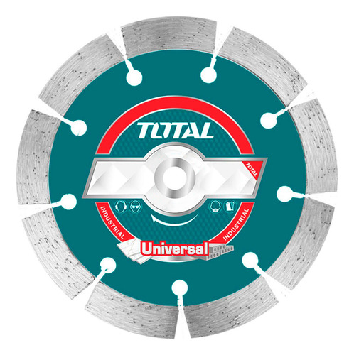 Disco Corte Total Diamantado Segmentado Para Amoladora, 7'' 180mm, Eje 22.2mm, Seco Y Húmedo - TAC21118012