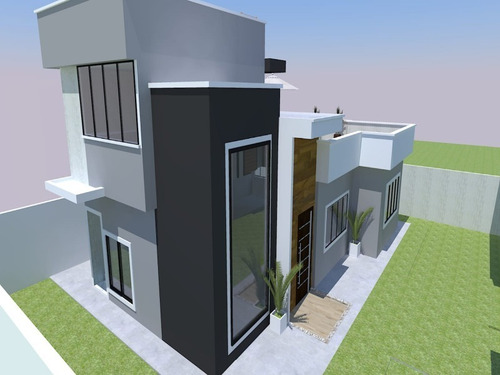 Imagem 3 de 4 de Casa Linear Com 3 Quartos, Sendo 1 Suíte, Terraço Gourmet E Quintal A Venda No Bairro Village. - 1110 - 71130216