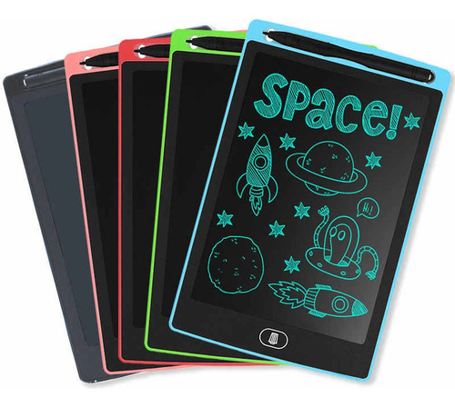2 Pzas Pizarras Mágicas Lcd For Niños 8.5in Multicolor