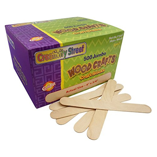  Jumbo Craft Sticks   6 X 0 75 500 Per Pack 2 Packs