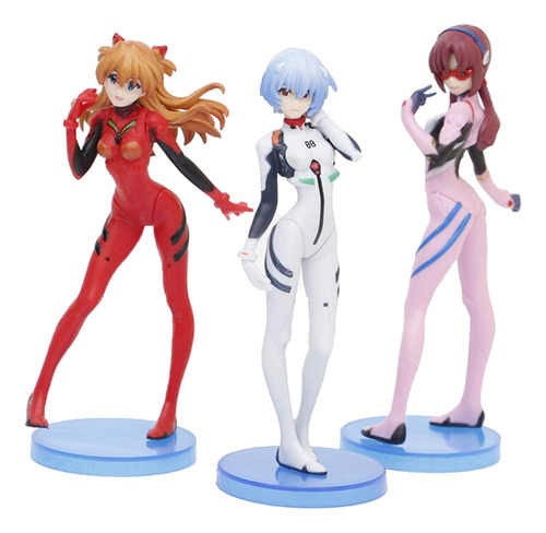 Figuras Evangelion X3 Neo Genesis Asuka Rei Misato Anime