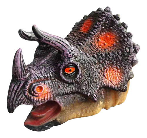 Marioneta De Mano De Dinosaurio, Juguete Triceratops Gris