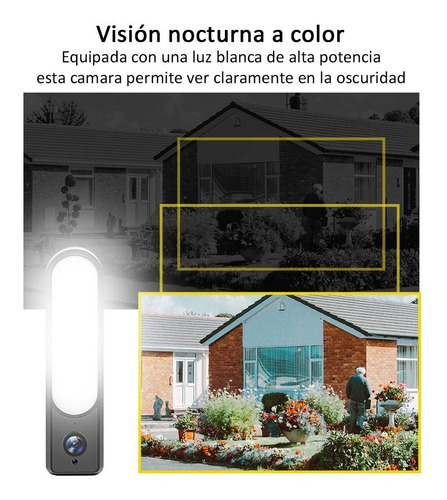 Cámara Reflector Wifi Ip Seguridad Exterior 75w Audio