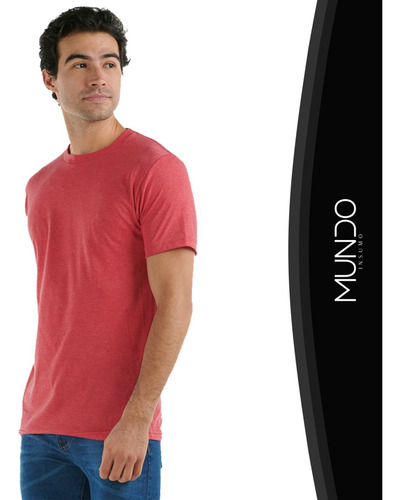 Polera Cuello Redondo Jaspeada Hombre
