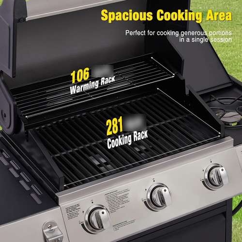 Sponsored Ad Unovivy 3-burner Propane Gas Grill With Side