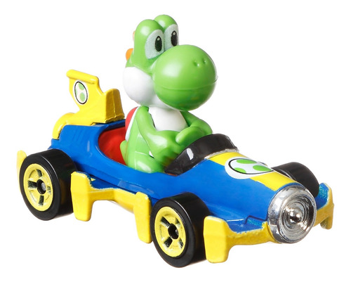 Vehículo De Juguete Hot Wheels Mario Kart Yoshi Mach 8