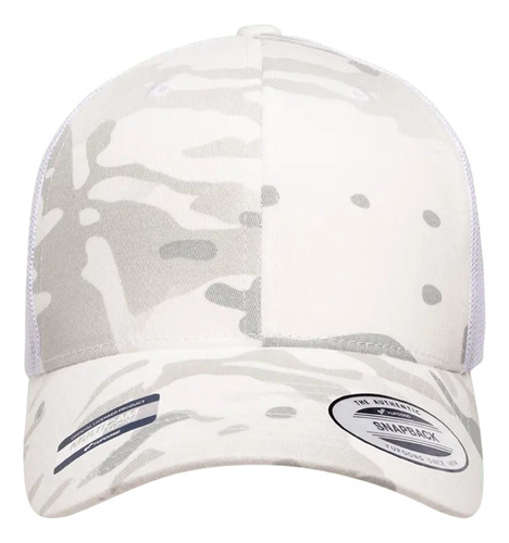 Gorra Flexfit Malla Trucker Multicam Retro Camuflaje Yupoong Blanco Ajustable