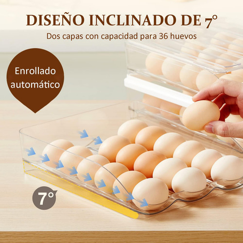 Rejilla For Huevos Apilable De 2 Niveles For Refrigerador,