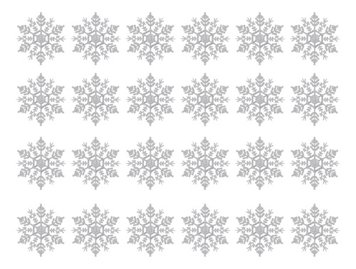 Papel Decorativo Navideño Con Forma De Copo De Nieve Blanco,