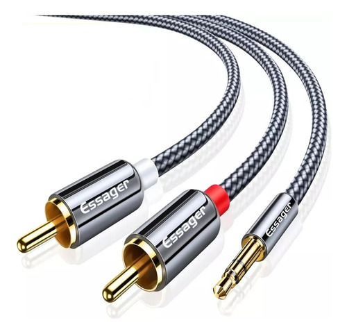 Cable Audio Jack 3.5mm A 2 Rca Rojo Y Blanco - 1.8 M
