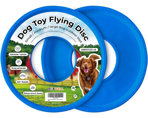 Hoxwell 2 Paquetes De Disco Volador De Juguete Para Perros, 