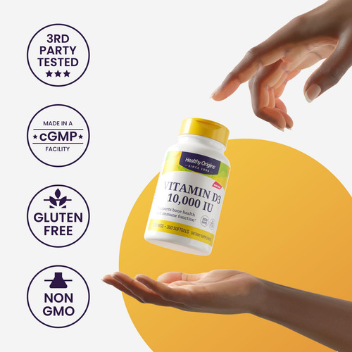 Healthy Origins Vitamina D3 2400ui 120 Cápsulas Blandas