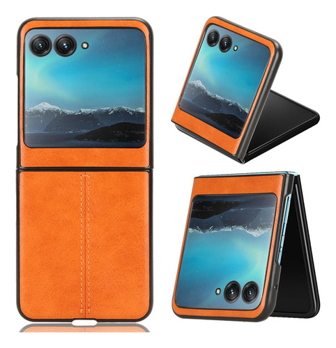 Funda De Teléfono Plegable De Cuero Para Motorola Razr 40 Ul