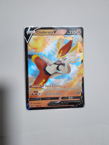 Tarjeta Carta Pokemon Leyendas Z-a Tgc Cinderace V Pikachu