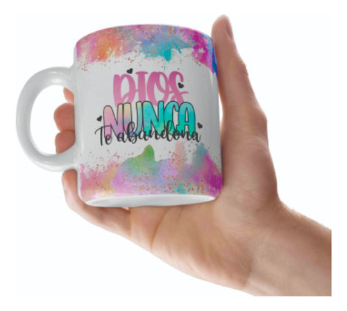 Taza Ceramica Brillante - Frases Cristianas. Personalizadas