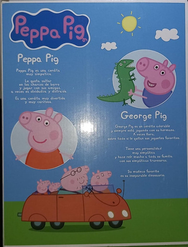 Peppa Pig & George Muñeco Pvc Hug Oink Oink!!!. Luz/sonido.