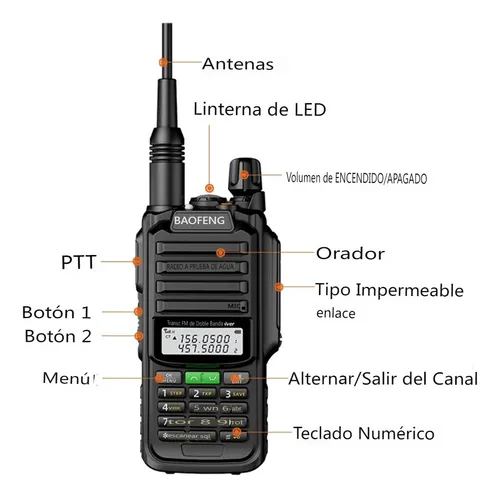 Radios Wikitokis Baofeng Impermeables De Doble Banda Vhf Uhf