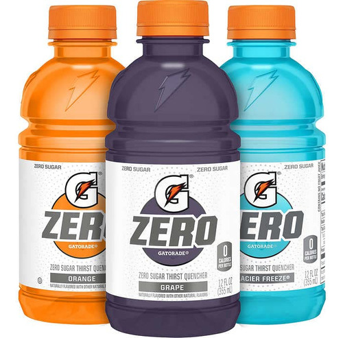 Gatorade Zero Thirst Quencher, Paquete Variado De 3 Sabores,