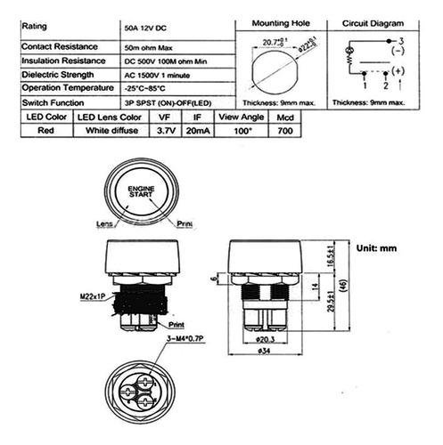 Imagen 2 de 9 de Interruptor De Arranque Del Motor Universal Motor Automático