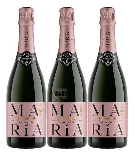 Espumante Maria Codorniu Brut Rose Pack X3 Unidades