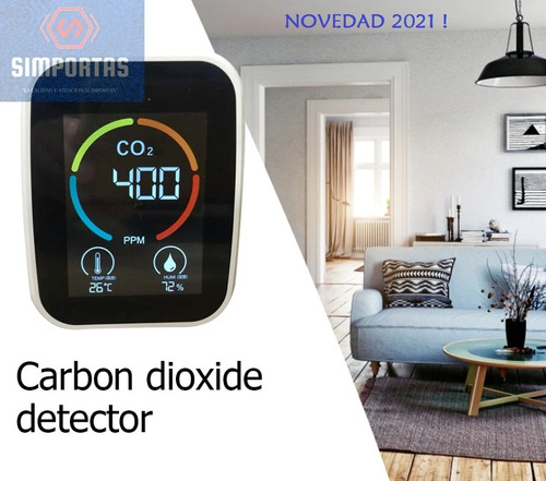 Detector Portátil Co2 Medidor Dióxido De Carbono Aire Stgo.