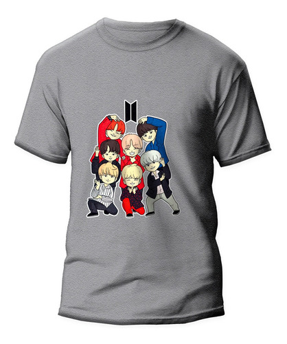 Remera Algodón Premium Bts Kpop Dtg - 80