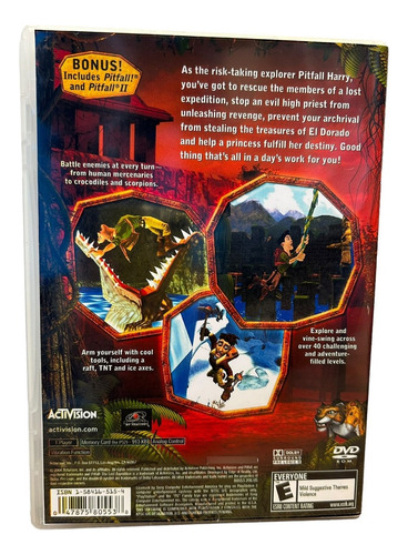 Pitfall The Lost Expedition Play 2 Com Capa E Pôster Ps2