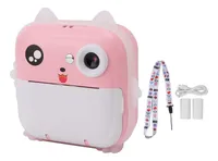 Cámara De Fotos Con Impresión Infantil Portátil Video Hd Color Rosa