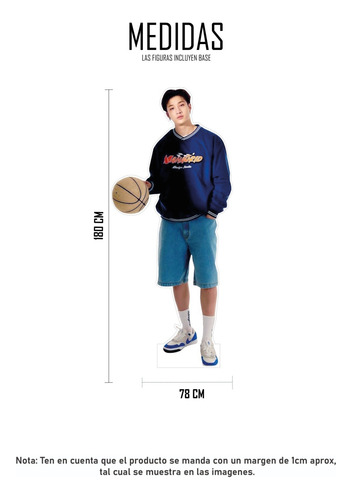 Figura Coroplast Base Rígida Tamaño Real Bangchan 180cm Azul Oscuro