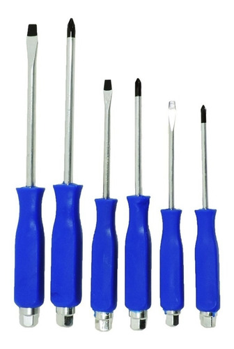 Set Juego Kit Destornillador Golpe 6 Piezas Profesional