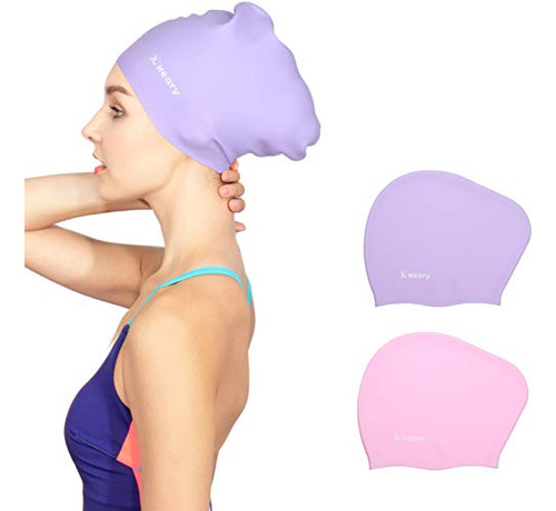 Gorro De Natación De Silicona Actualizado Keary Para Mujer,
