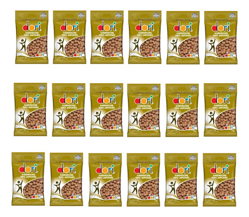 Kit C/ 18un Amendoim Japonês 200g Cada - Dori 