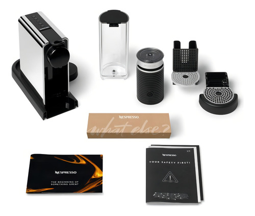 Cafeteira Nespresso Citiz Platinum cor inox & Milk preto 110v