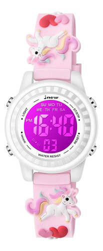 Venhoo Reloj Digital De Muneca Con 7 Luces De Color Impermea