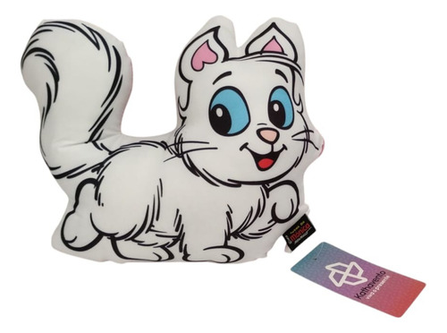 Almofada Formato Gato Mingau - Turma Da Mônica Kathavento Branco Gato Mingau - Turma Da Mônica