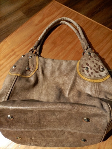 Bolso Dama Graneado Mujeres De Linaje Cuero Genuino  