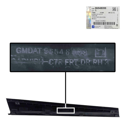 Imagen 6 de 8 de Platina Paral Puerta Delantera Derecha Optra Hatchback Orig