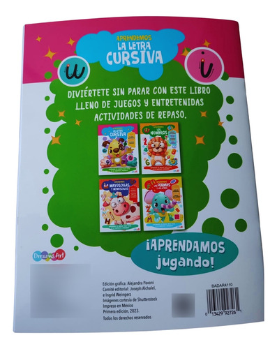 Aprendemos La Letra Cursiva, Aprendamos Jugando, Dreamsart.