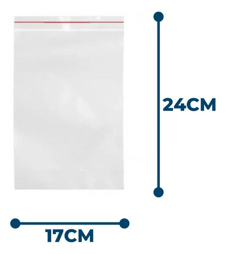 Sacos Plásticos Tipo Ziplock Nº08 17x24cm Com 200 Saquinhos