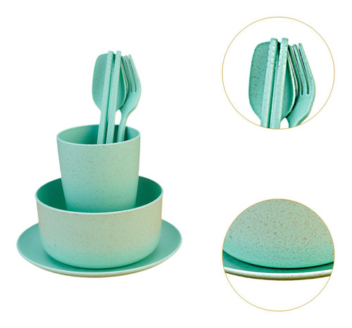 Juego De Platos Y Cubiertos Para Niños, Set De 6 Piezas