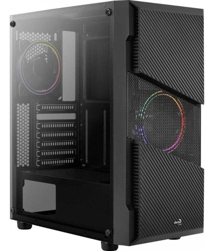 Gabinete Gamer Mid Tower Menace Saturn Frgb Preto Aerocool